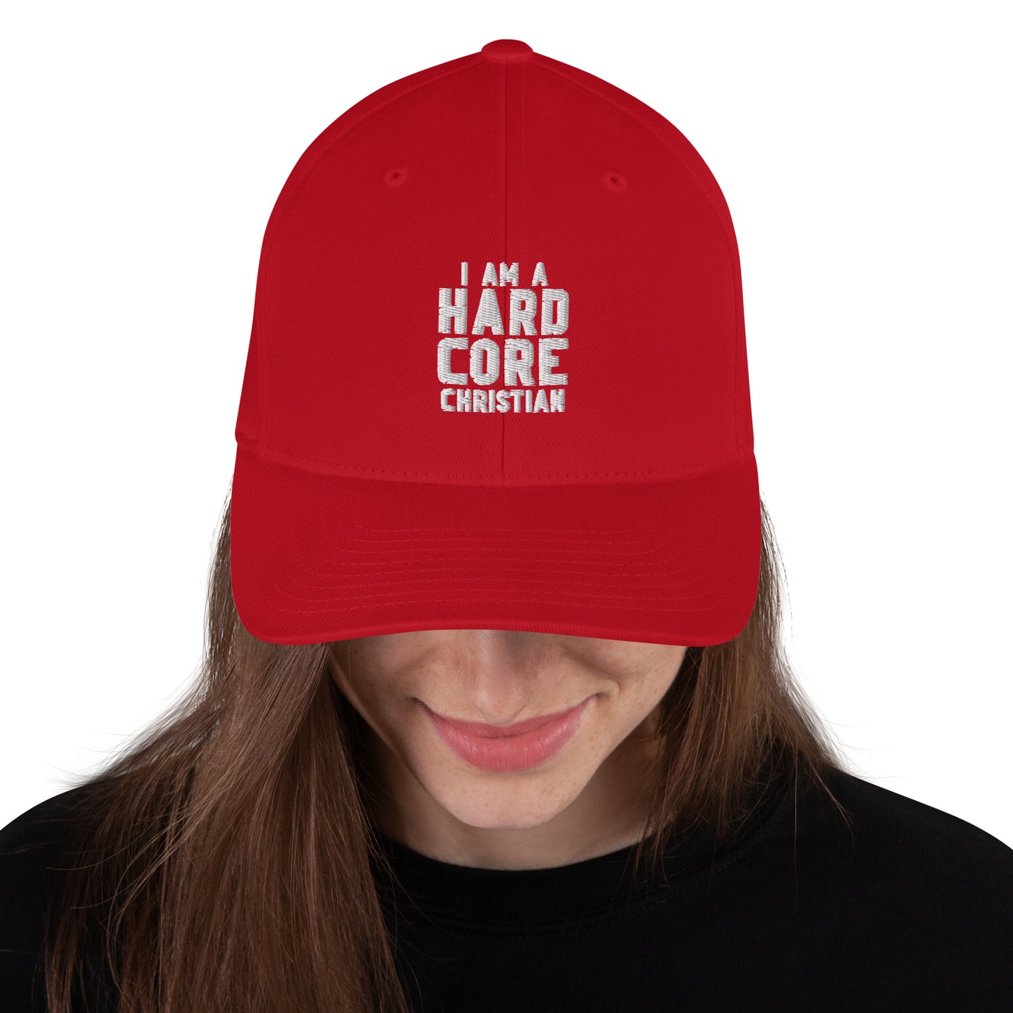 I Am A Hardcore Christian Structured Twill Adult Christian Hat