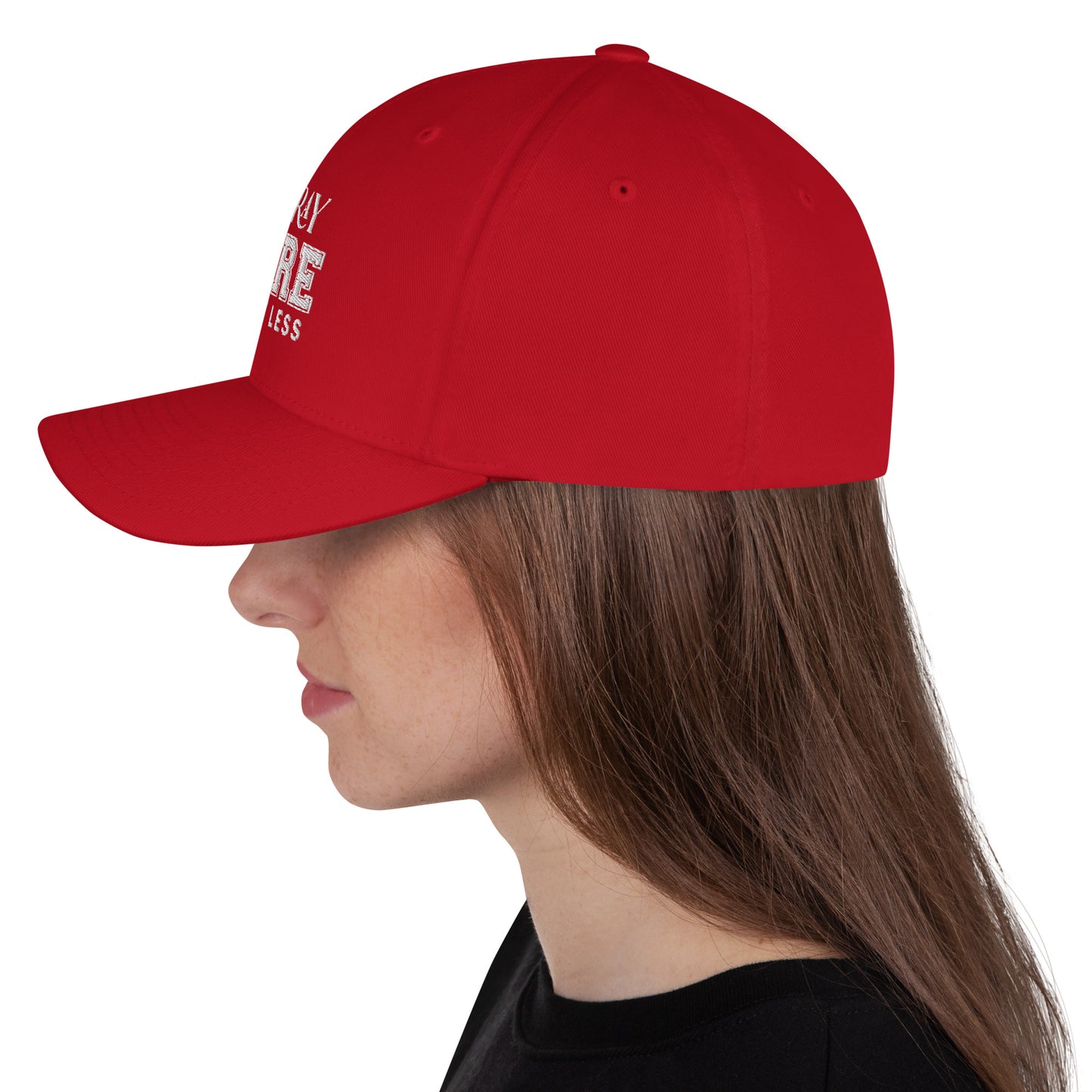 Pray More Worry Less Adult Christian Structured Twill Hat