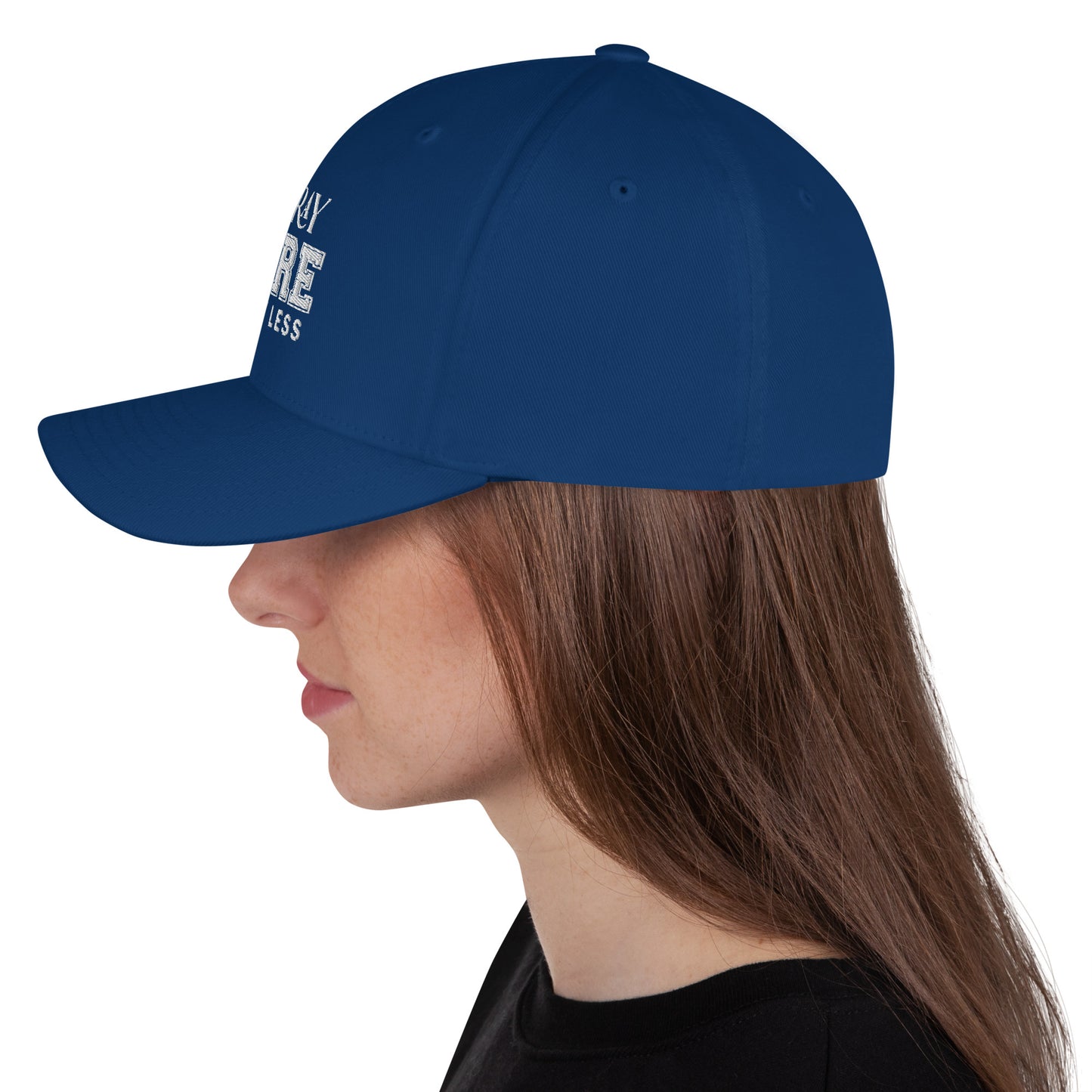 Pray More Worry Less Adult Christian Structured Twill Hat