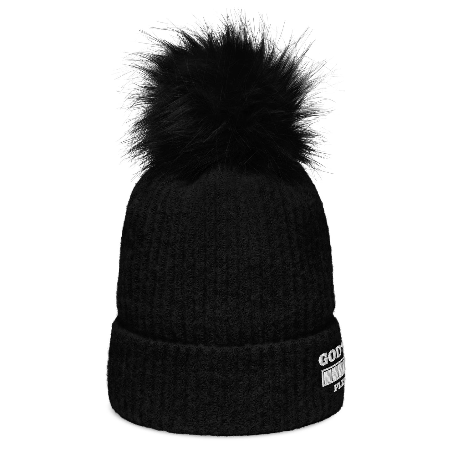 God's Plan Loading Premium Adult Christian Columbia pom-pom beanie