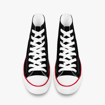 Identity Cannot Be Shaken unisex Christian high-top canvas sneakers, view 2