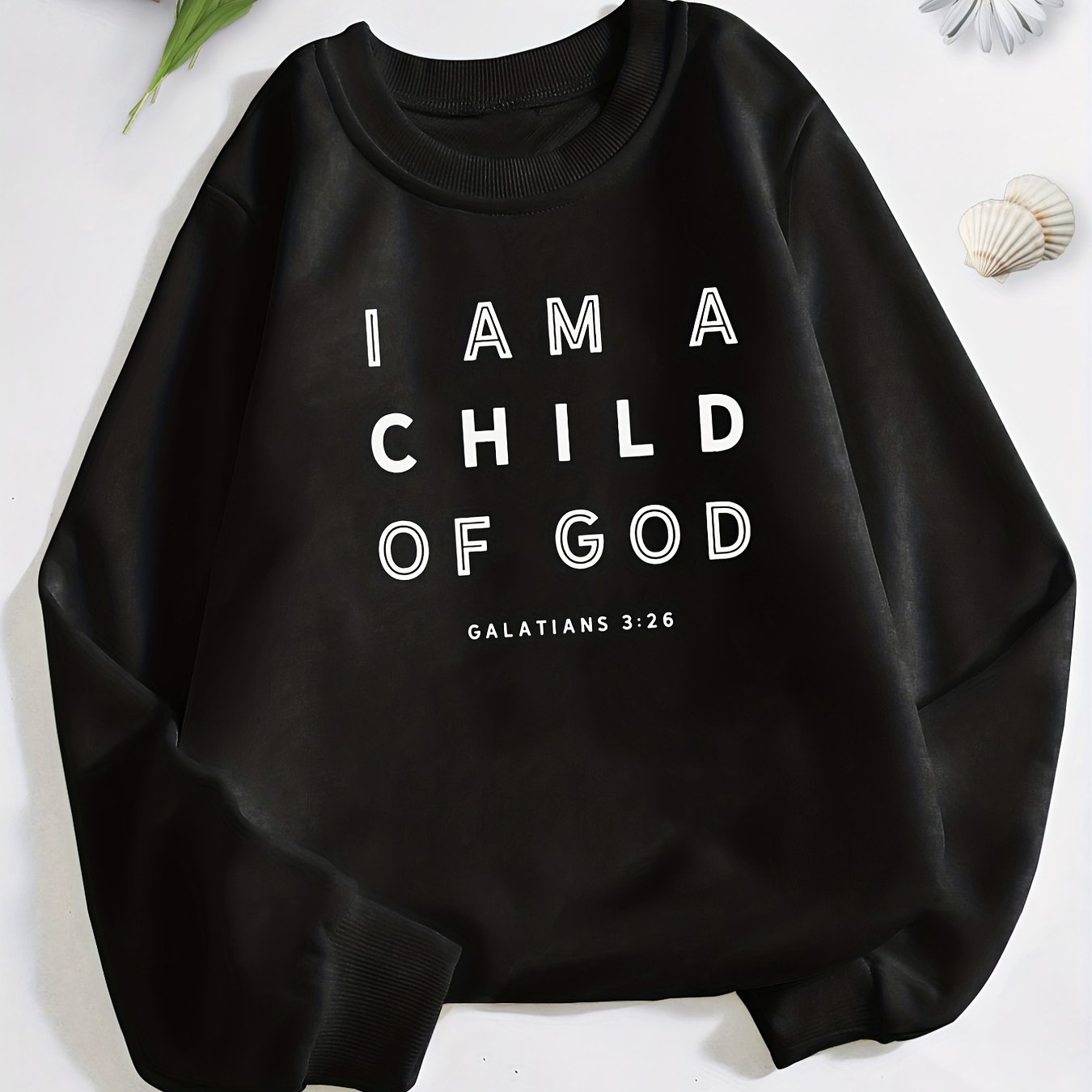 I AM A CHILD OF GOD Youth Christian Pullover Sweatshirt claimedbygoddesigns