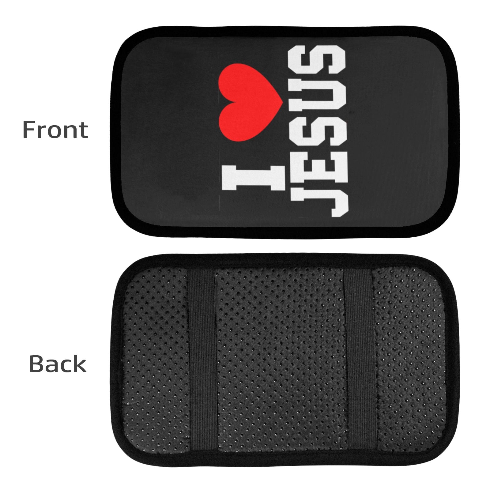 I Love Him Christian Car Armrest Cover - ClaimedbyGodDesigns