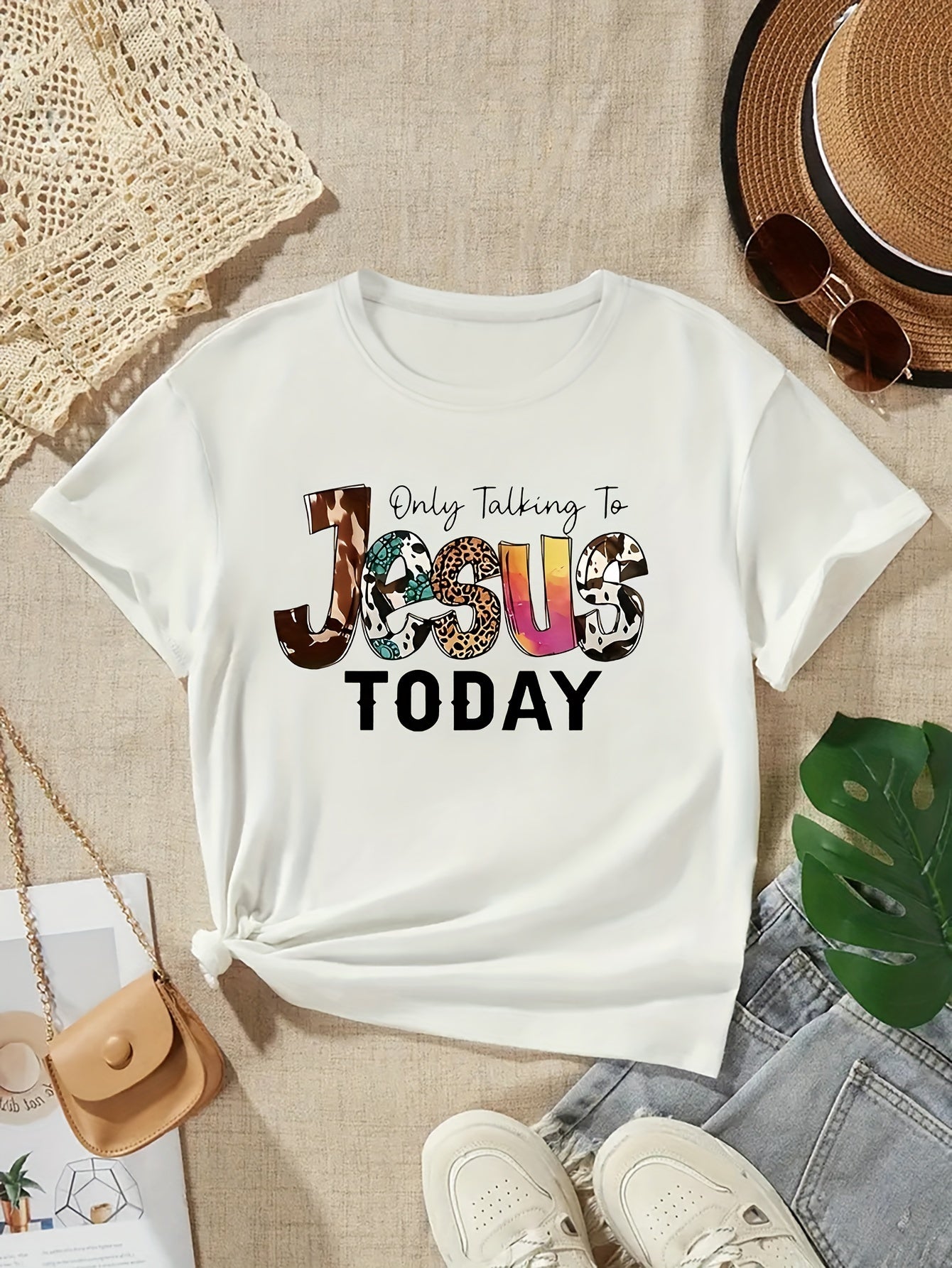 Only Talking To Jesus Today Youth Christian T-shirt claimedbygoddesigns