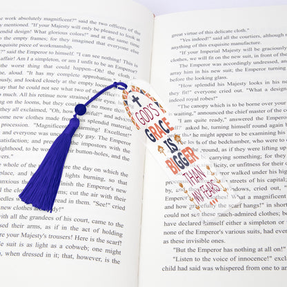 His Grace Christian Arch Acrylic Bookmark - ClaimedbyGodDesigns