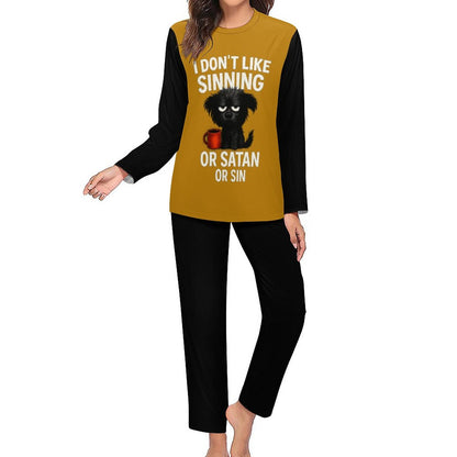I Don't Like Sinning Women's Christian 2 - Piece Pajama Set - ClaimedbyGodDesigns