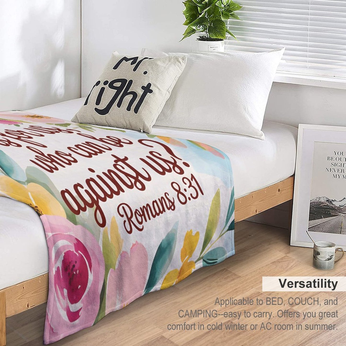 If God Is For Us Christian Flannel Throw Blanket