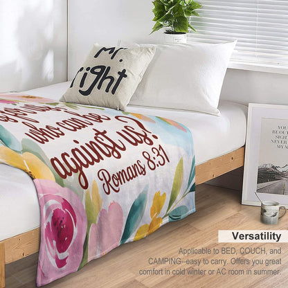 If God Is For Us Christian Flannel Throw Blanket
