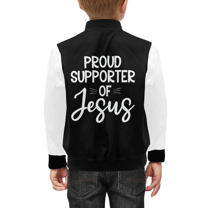 PROUD SUPPORTER Kids' Christian Bomber Jacket with Pockets