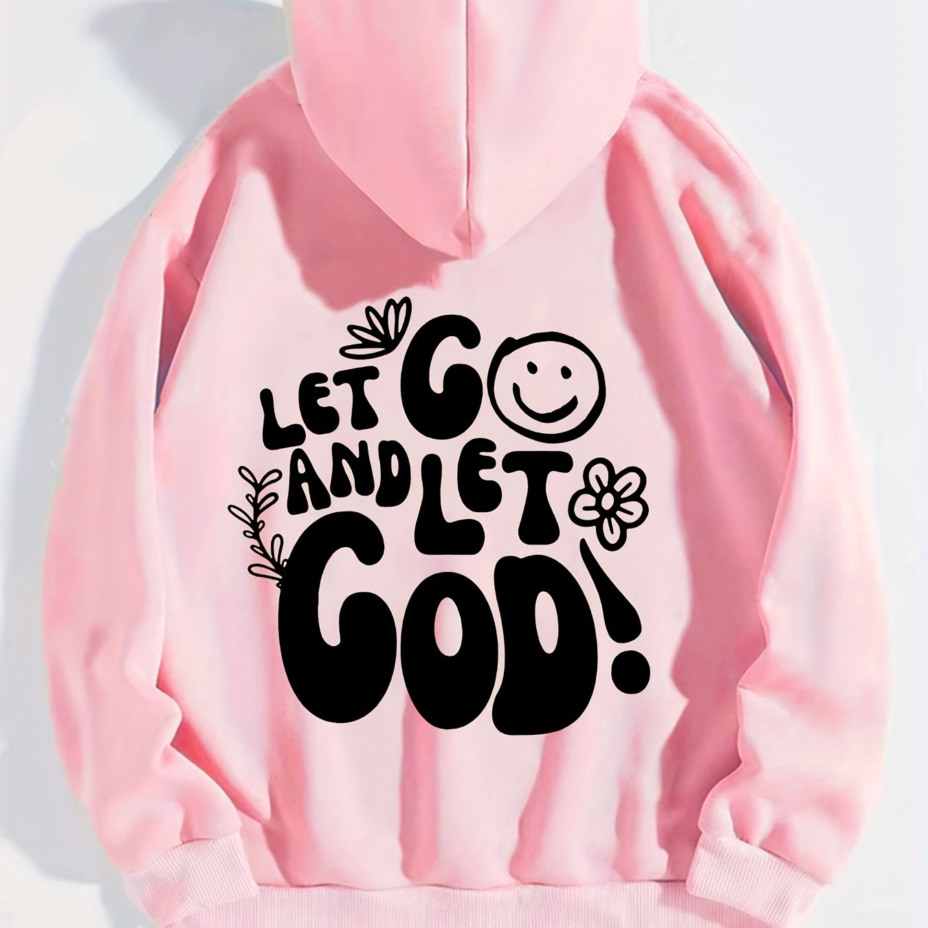 Let Go & Let God Youth Christian Pullover Hooded Sweatshirt claimedbygoddesigns