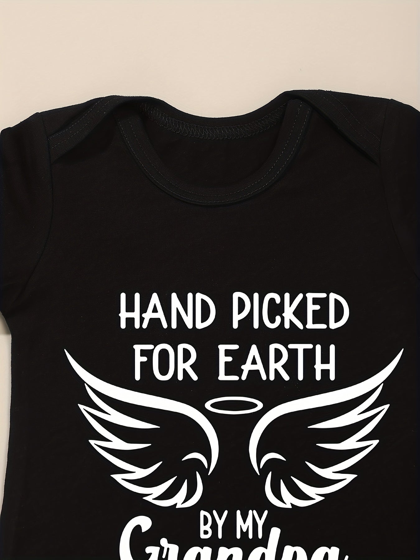 Hand Picked For Earth By My Grandpa In Heaven Christian Baby Onesie claimedbygoddesigns