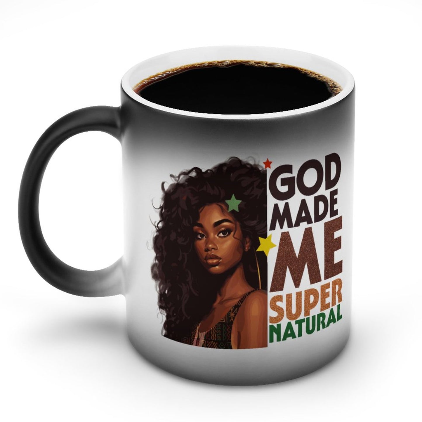 God Made Me Super Natural Christian Color Changing Mug (Dual-sided)