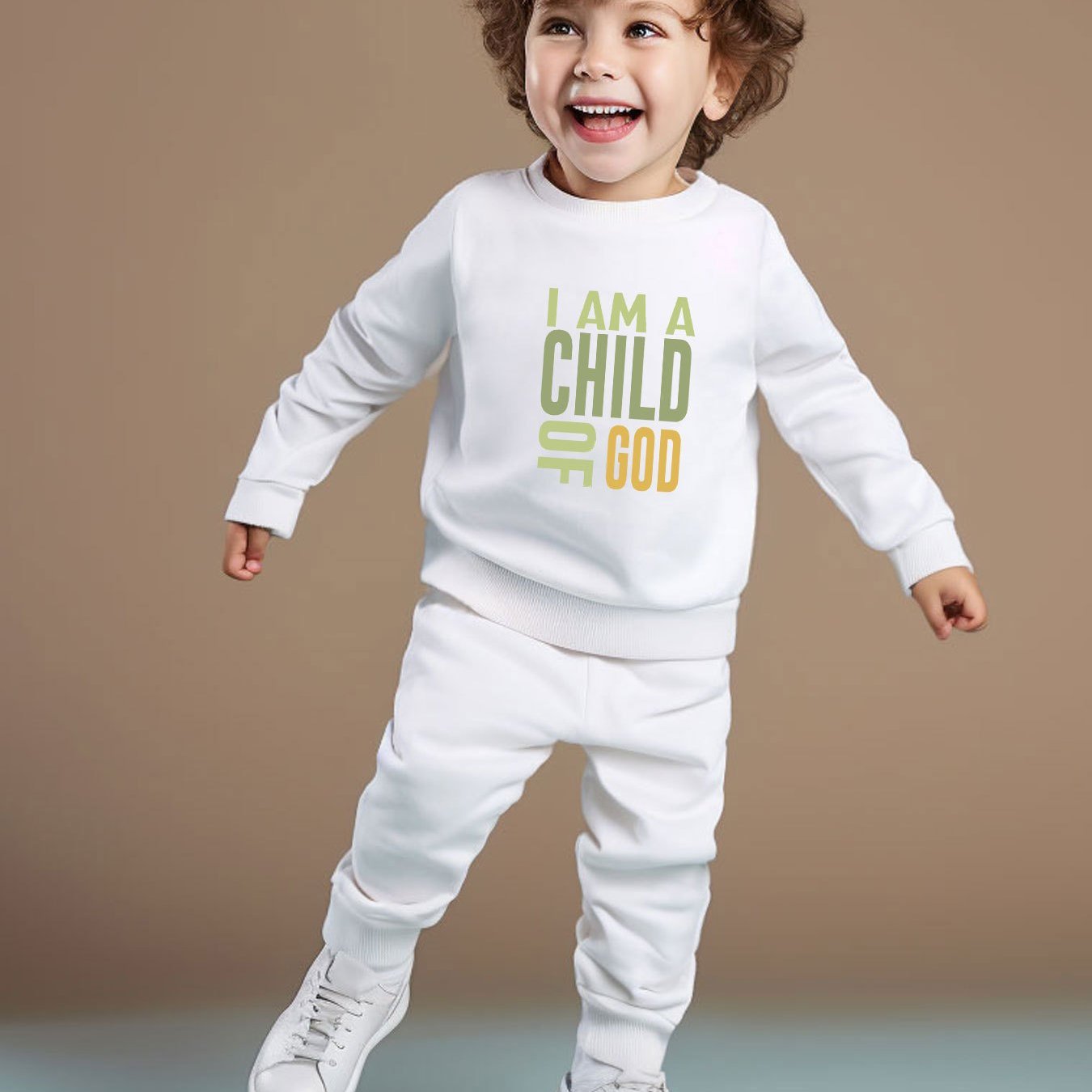 I AM A CHILD OF GOD Youth Christian Casual Outfit claimedbygoddesigns