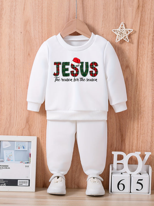 Jesus The Reason For The Season Toddler Christian Casual Outfit claimedbygoddesigns