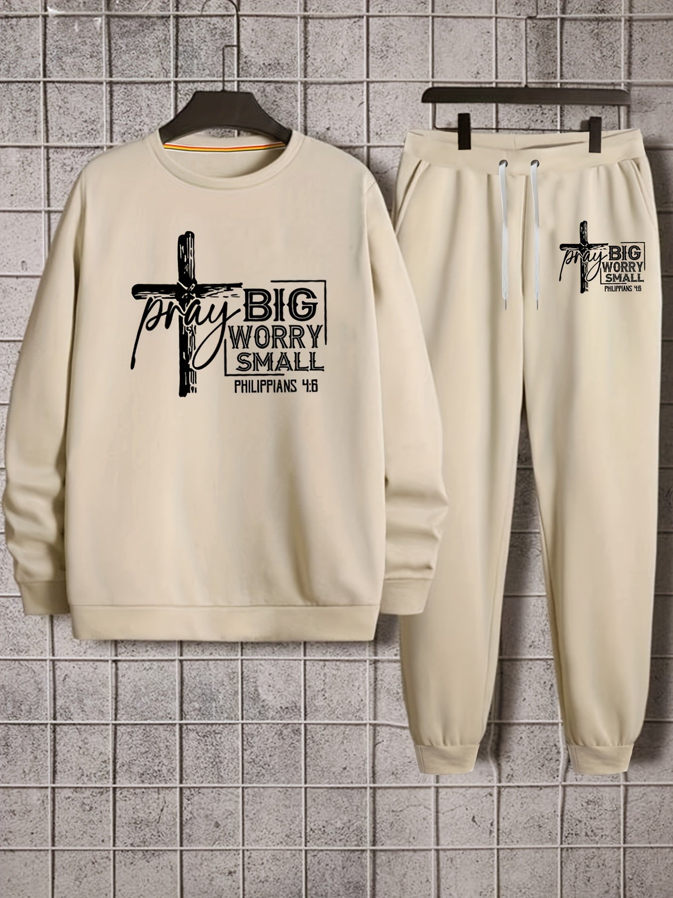 Pray Big Worry Small Men's Christian Casual Outfit claimedbygoddesigns
