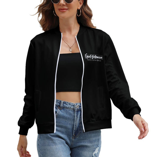 Godfidence: Knowing I Can't But He Can Women's Christian Zipper Jacket