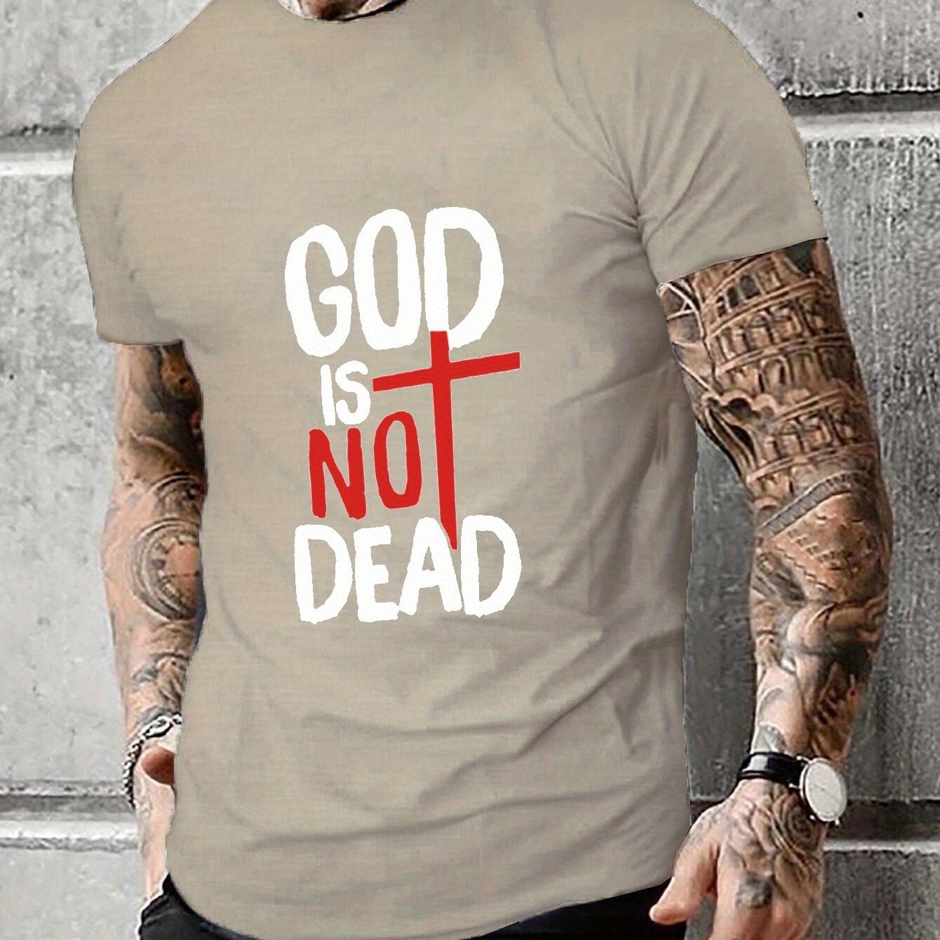 GOD IS NOT DEAD Plus Size Men's Christian T-shirt claimedbygoddesigns