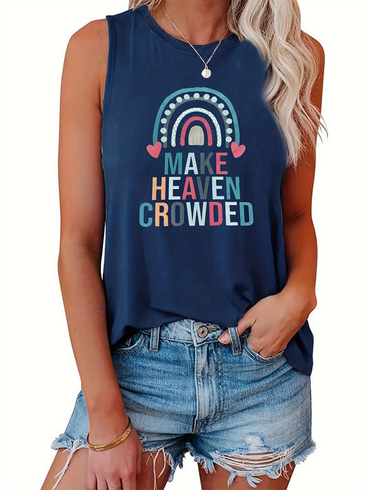 Make Heaven Crowded Women's Christian Tank Top claimedbygoddesigns