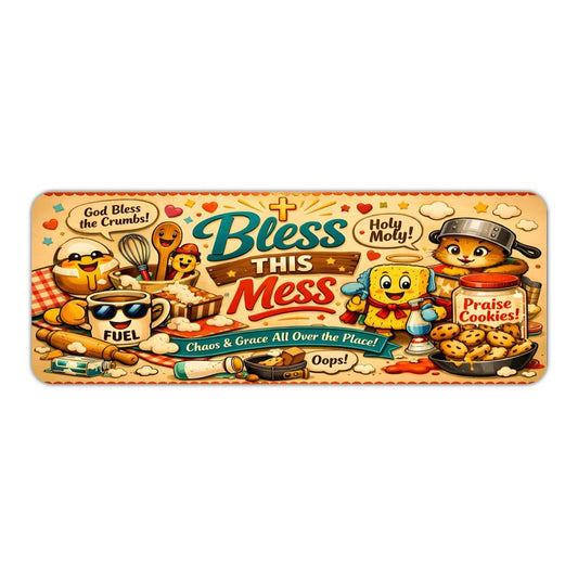 Bless this Mess Fun Christian Kitchen Mat