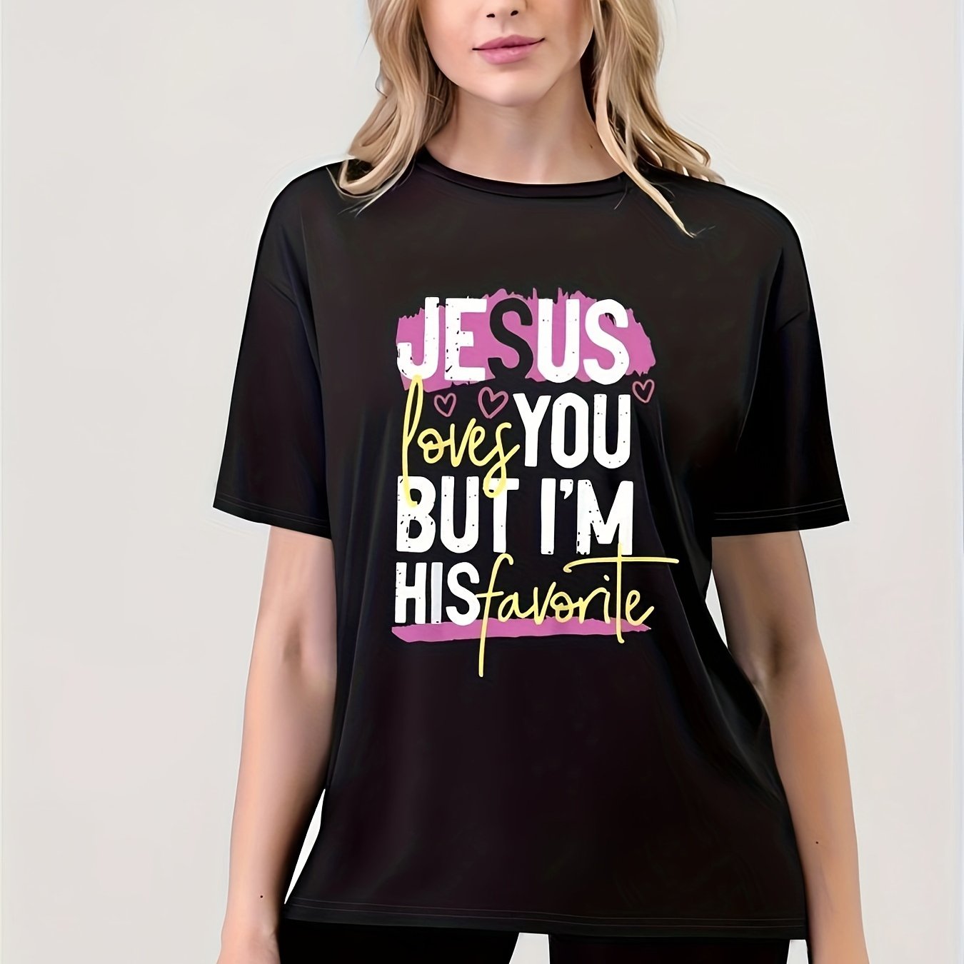 Jesus Loves You But I'm His Favorite Women's Christian T-shirt claimedbygoddesigns