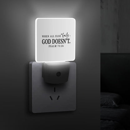 When All Else Fails Christian Night Light For Kids - ClaimedbyGodDesigns