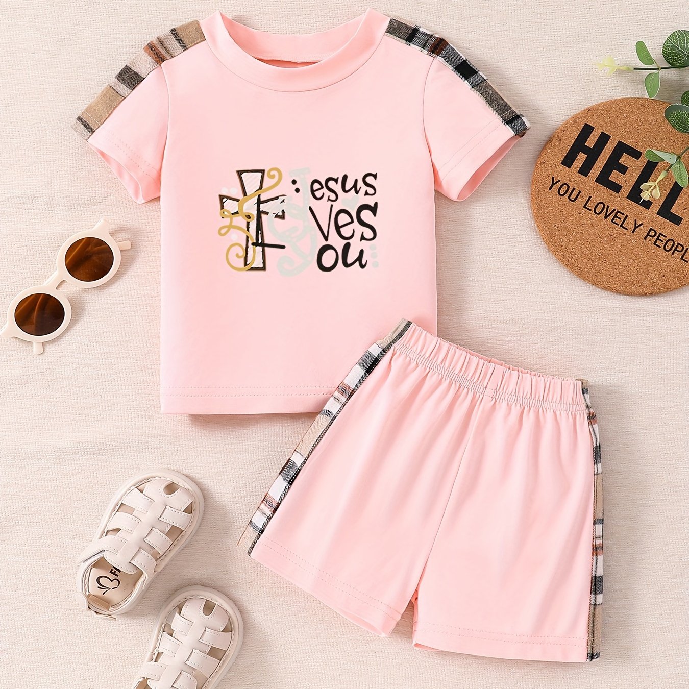 Jesus Loves You Toddler Christian Casual Outfit claimedbygoddesigns