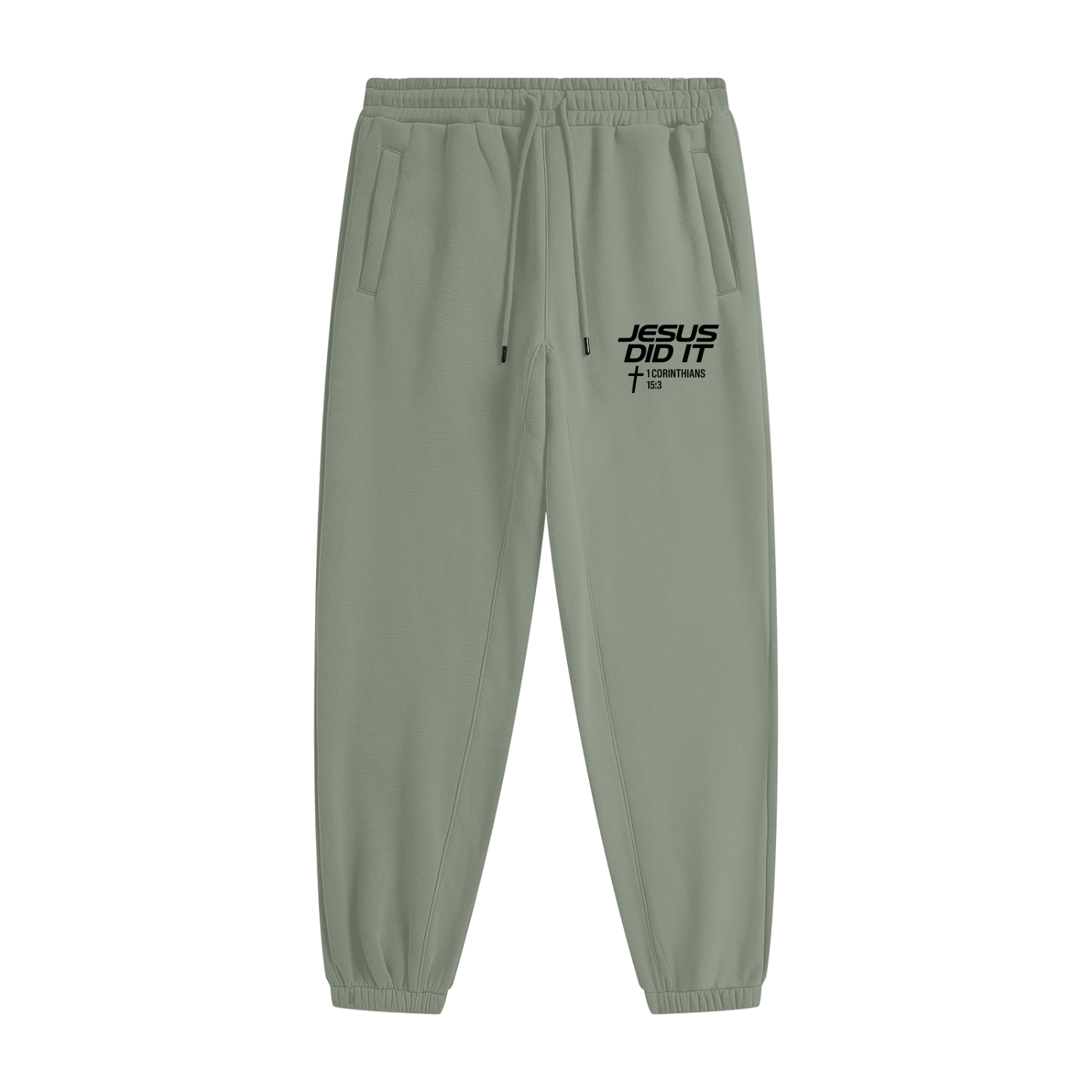 He Did It Unisex Christian Heavyweight Fleece Joggers (sweatpants)