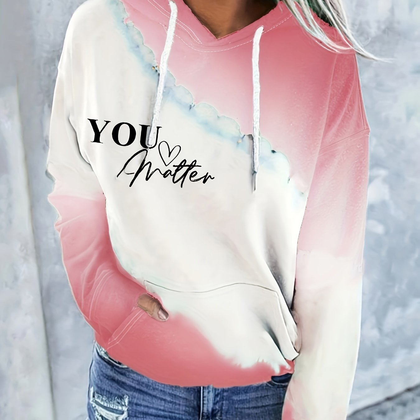 You Matter Plus Size Women's Christian Pullover Hooded Sweatshirt claimedbygoddesigns