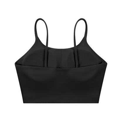Trust God And Chill Women's Christian Spaghetti Strap Yoga Sports Bra - ClaimedbyGodDesigns
