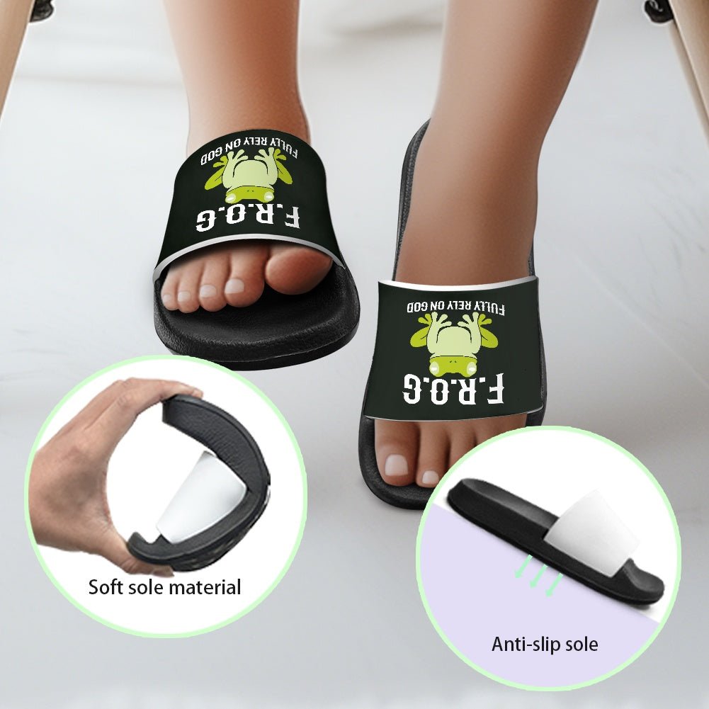 FROG: Fully Rely On Him Christian Children's Sandals - ClaimedbyGodDesigns