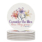 Consider The Lilies Christian Round Ceramic Coaster - ClaimedbyGodDesigns