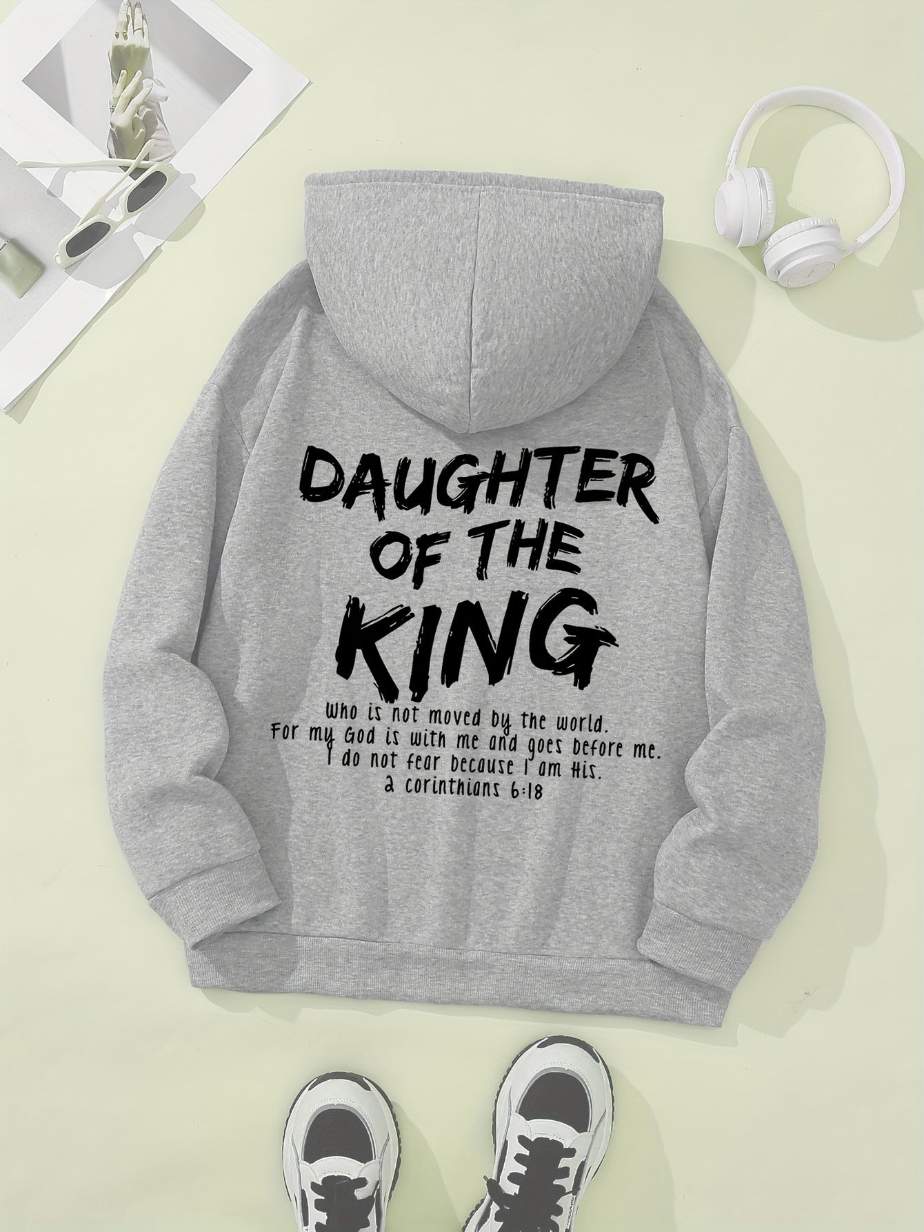 Daughter Of The King Women's Christian Pullover Hooded Sweatshirt claimedbygoddesigns