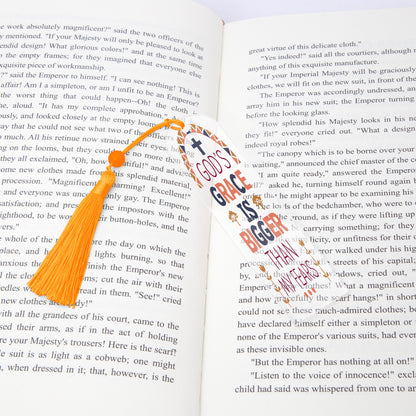 His Grace Christian Arch Acrylic Bookmark - ClaimedbyGodDesigns