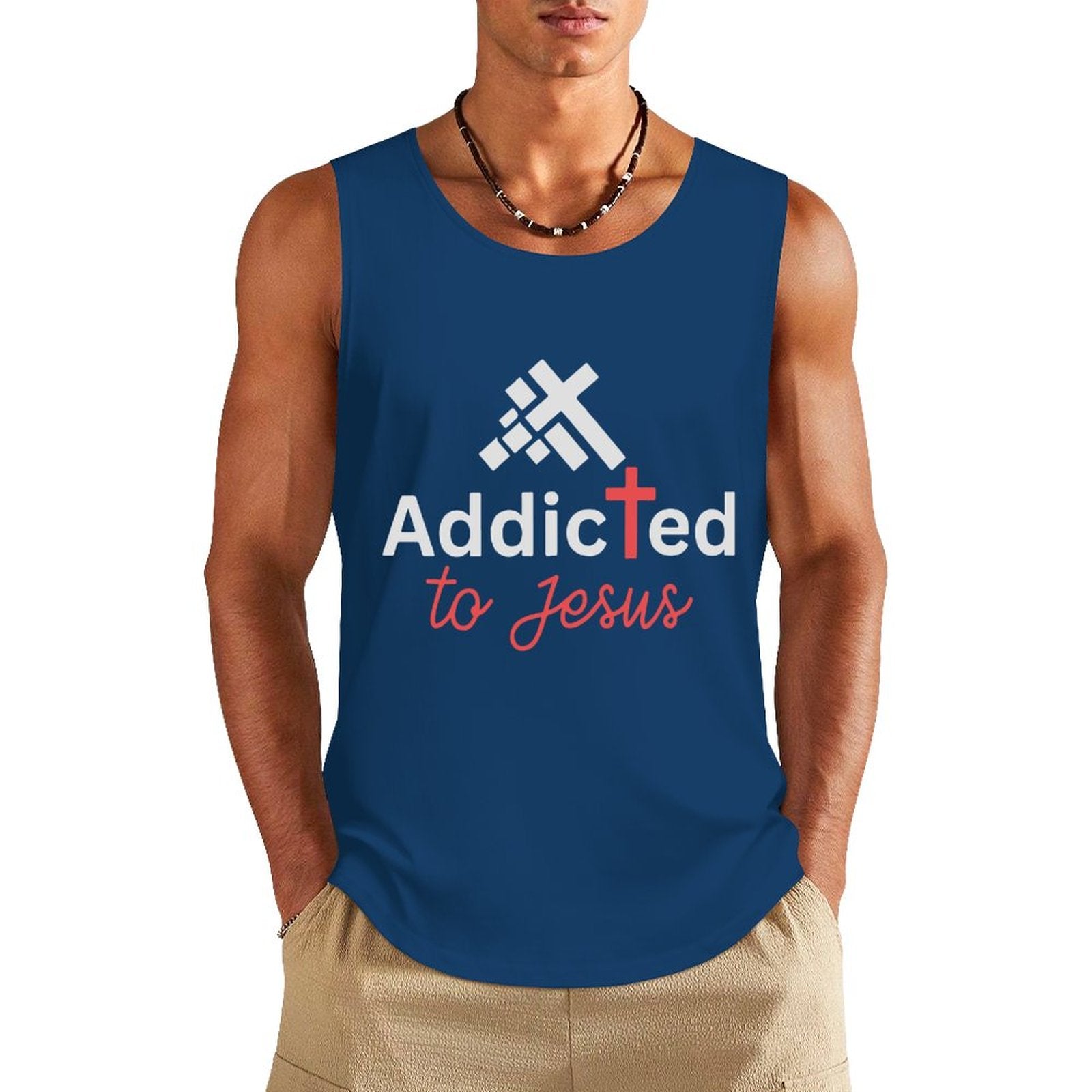 Addicted To Jesus Men's Christian Tank Top SALE-Personal Design