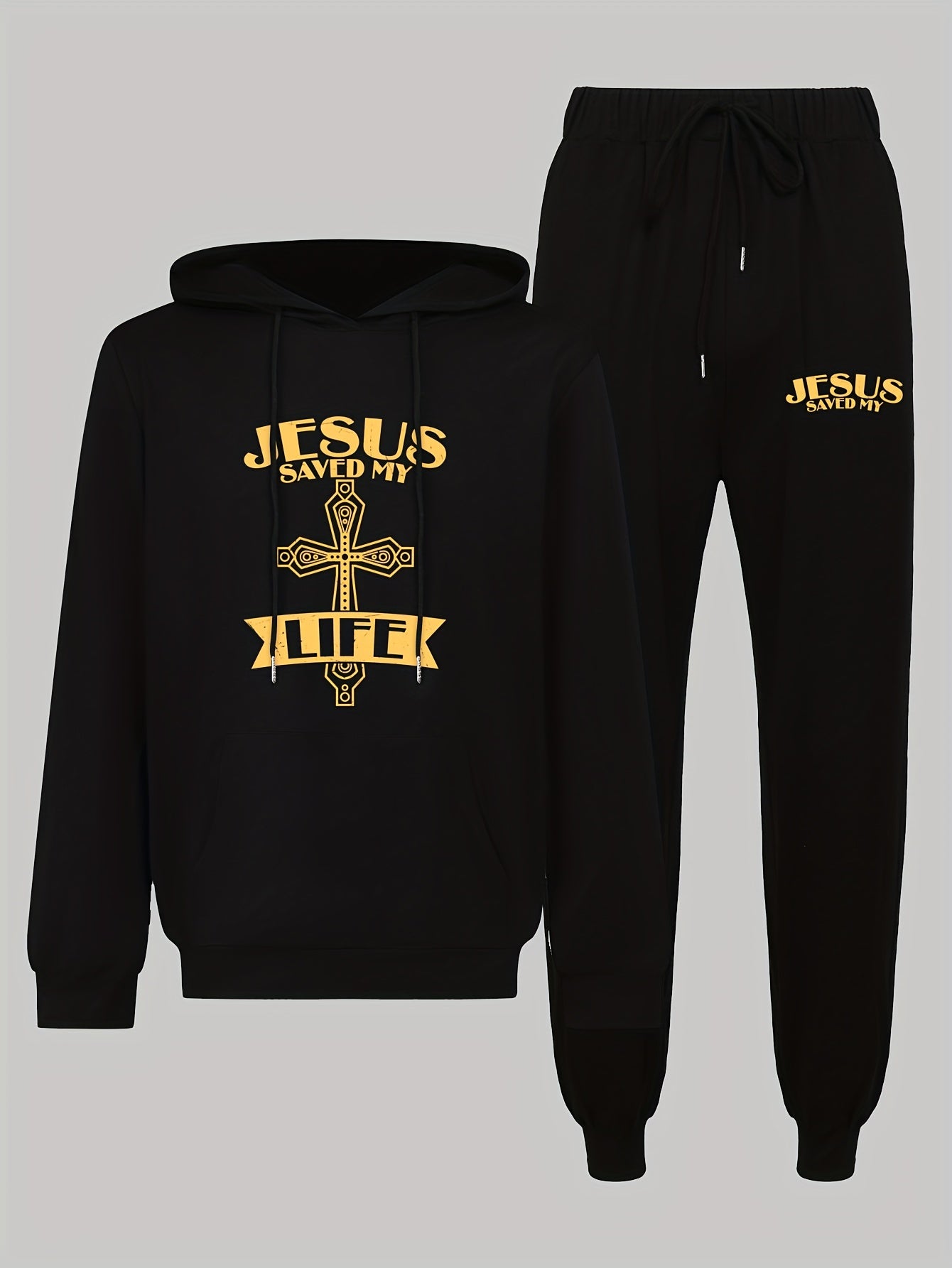 JESUS SAVED MY LIFE Men's Christian Casual Outfit claimedbygoddesigns