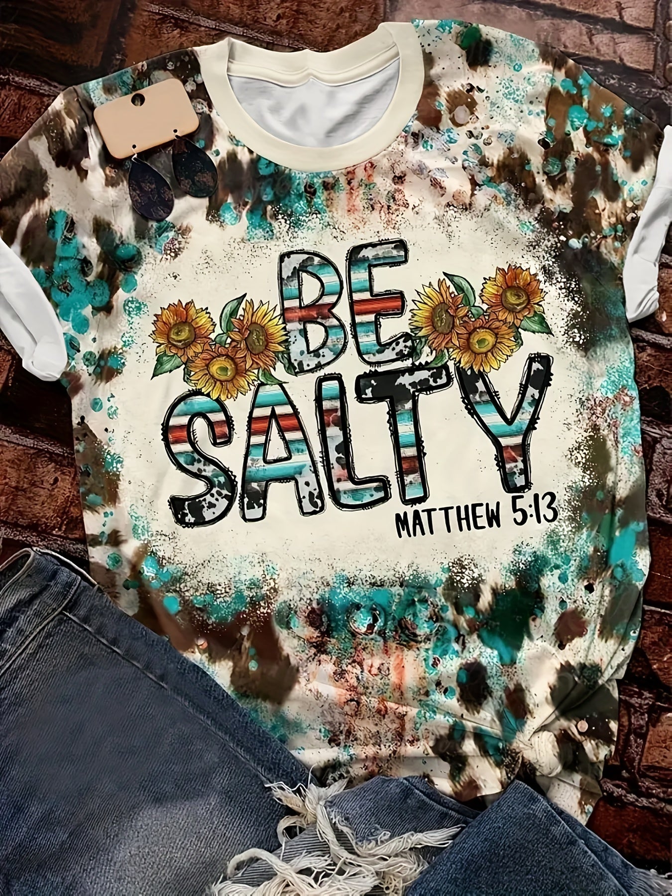 Matthew 5:13 Be Salty Women's Christian T-shirt claimedbygoddesigns