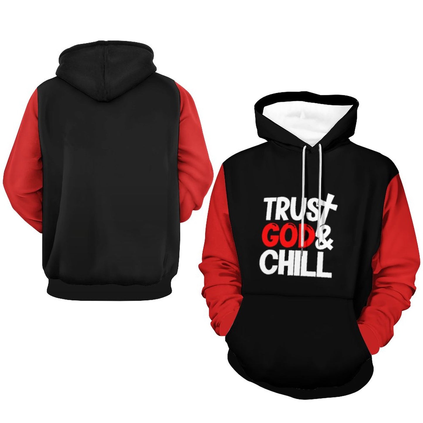 Trust God And Chill Men's Christian Pullover Hooded Sweatshirt SALE-Personal Design