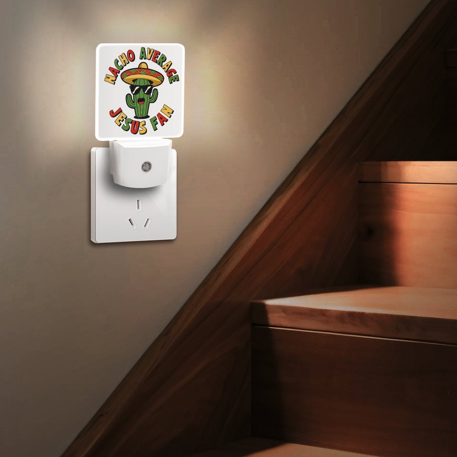 Nacho Average Fan Funny Christian Night Light For Kids - ClaimedbyGodDesigns
