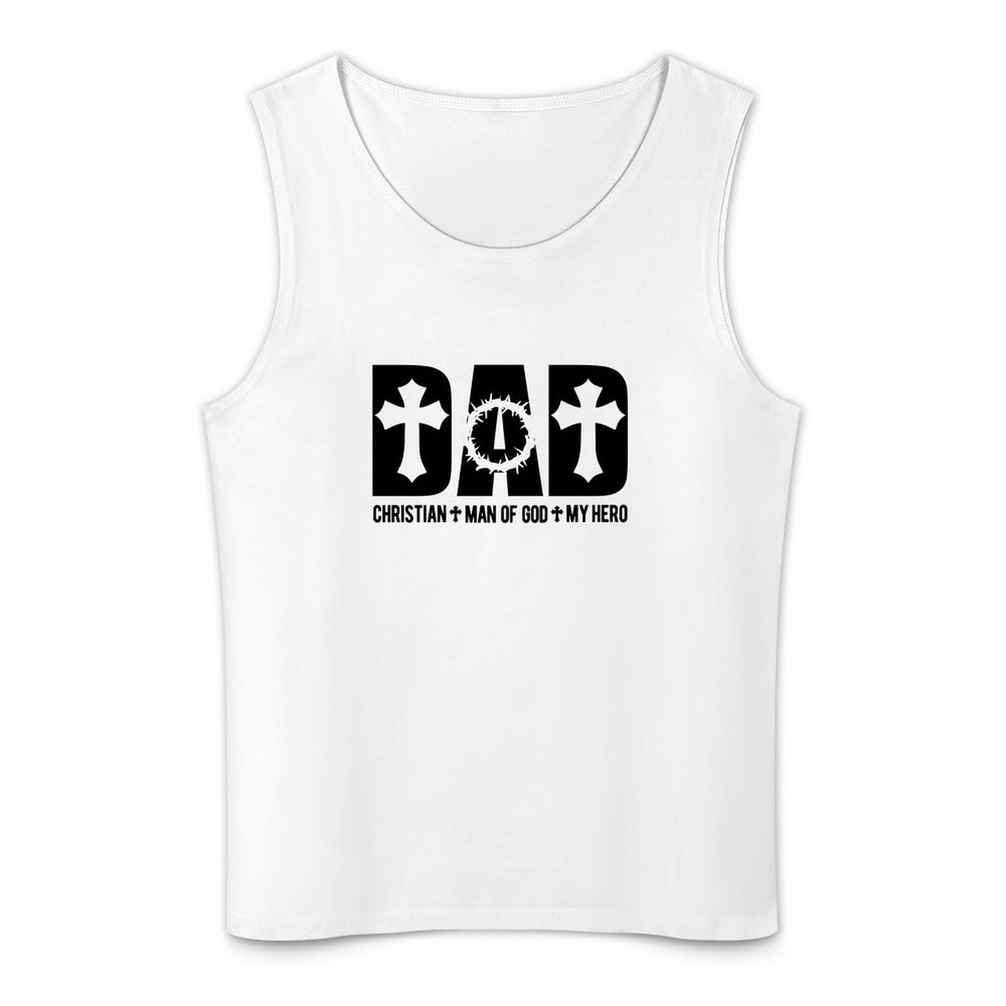 Dad Christian Man Of God My Hero Men's Christian Tank Top SALE-Personal Design