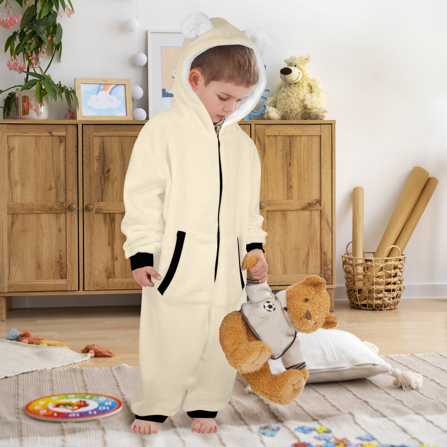 If Lost Return To Him One-Piece Zip up Hooded Pajamas for Little Kids (Toddler)