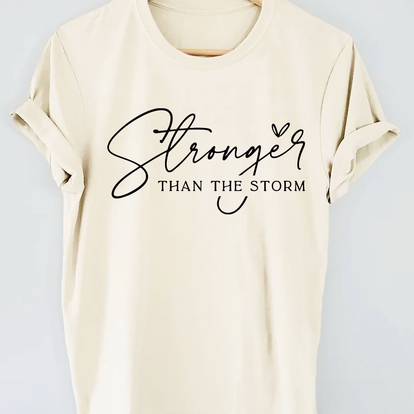 Stronger Than The Storm Women's Christian T-shirt claimedbygoddesigns