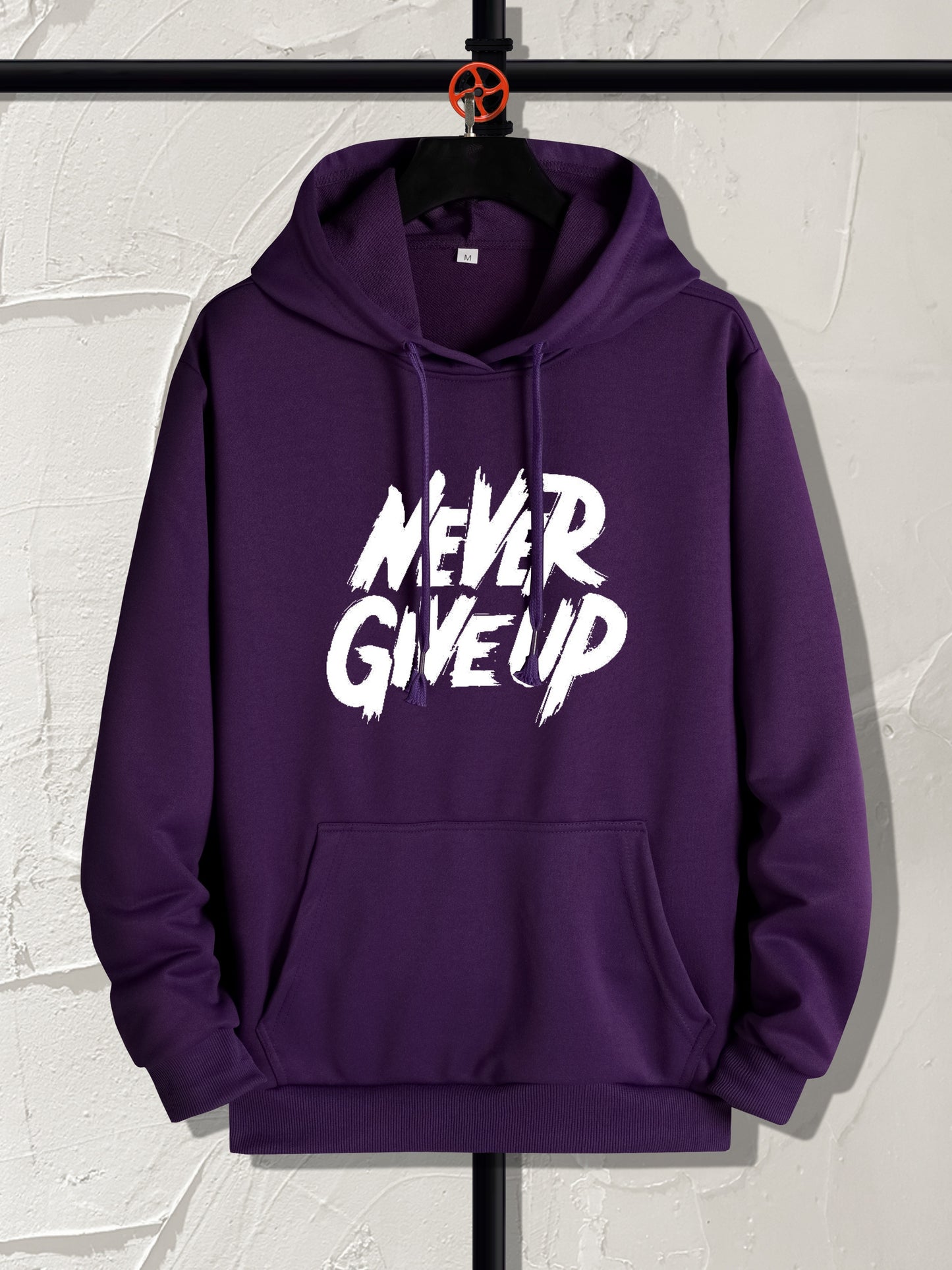 Never Give Up Men's Christian Pullover Hooded Sweatshirt claimedbygoddesigns