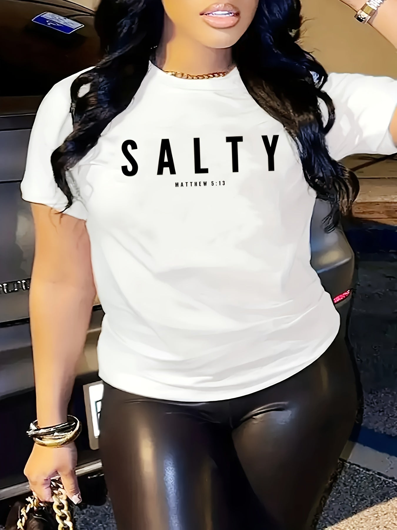 Mattew 5:13 Salty Plus Size Women's Christian T-shirt claimedbygoddesigns