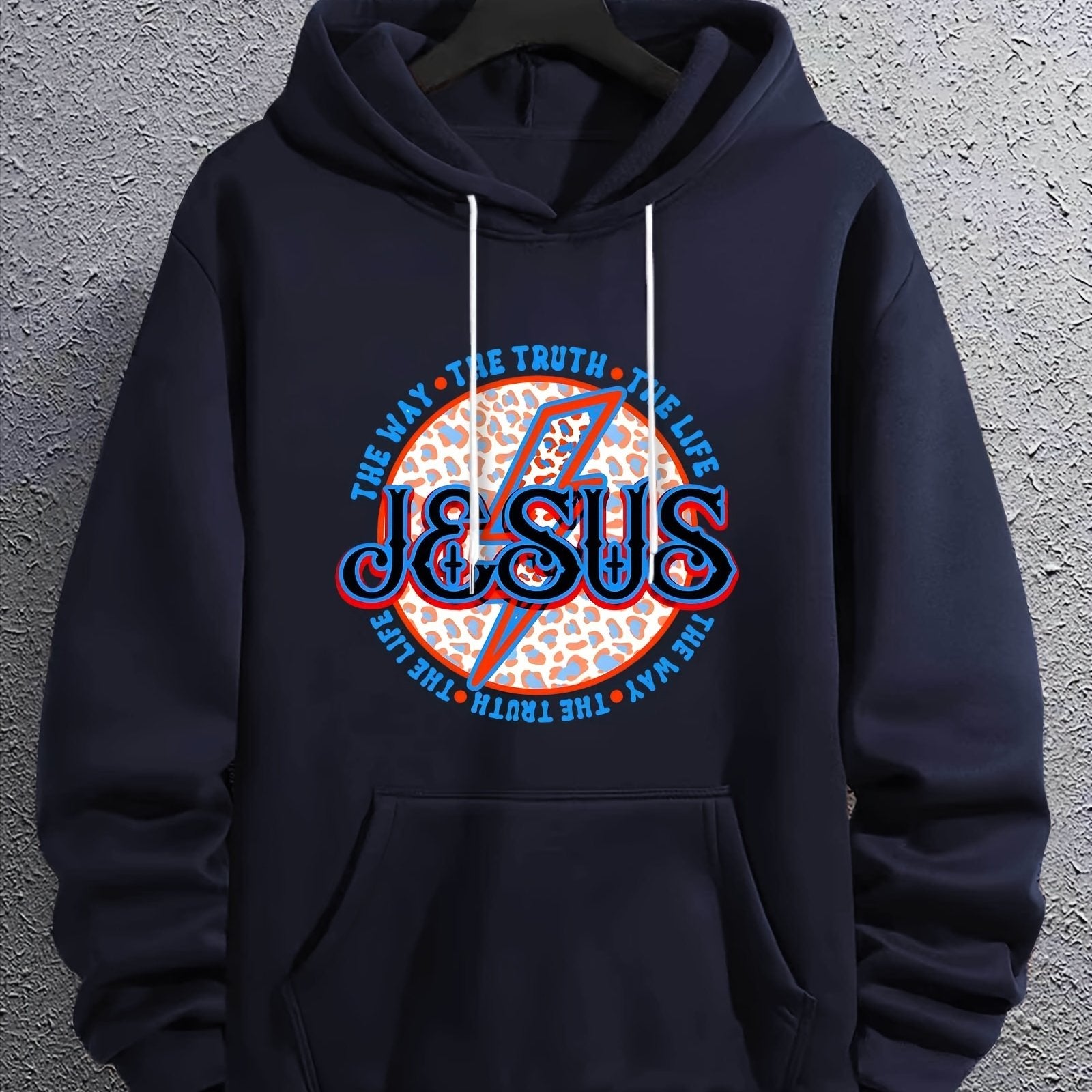 JESUS: The Way The Truth The Life Men's Christian Pullover Hooded Sweatshirt claimedbygoddesigns