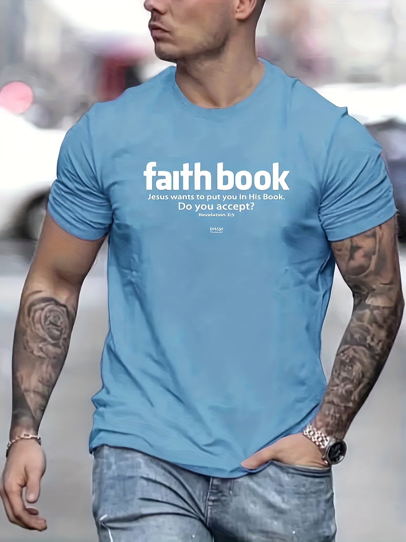 Faith Book: Jesus Wants To Put You In His Book Men's Christian T-shirt claimedbygoddesigns