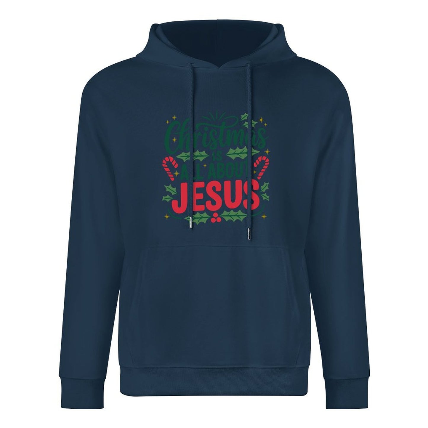 Christmas Is All About Jesus Men's Christian Pullover Hooded Sweatshirt