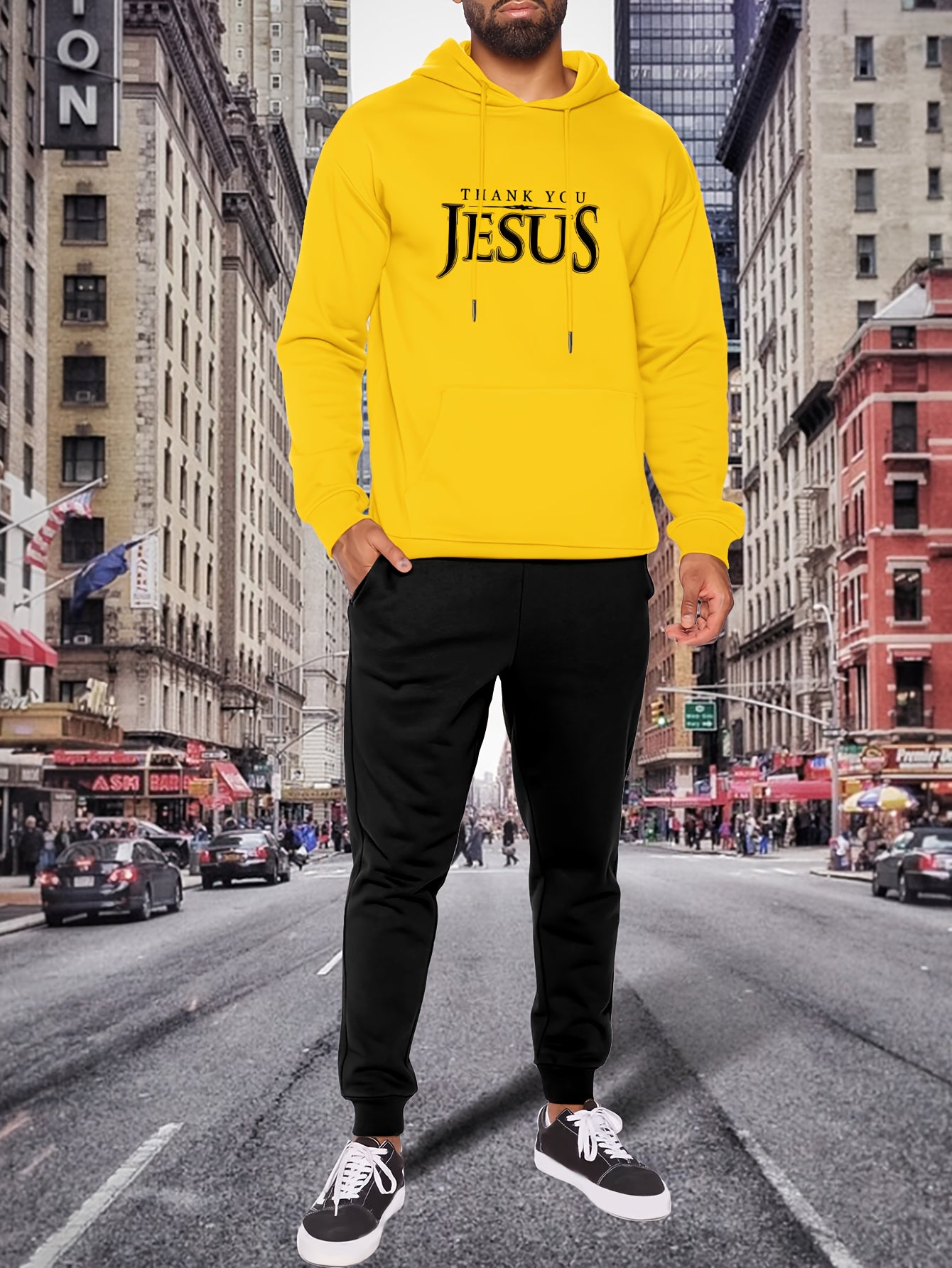 Thank You JESUS Men's Christian Casual Outfit claimedbygoddesigns