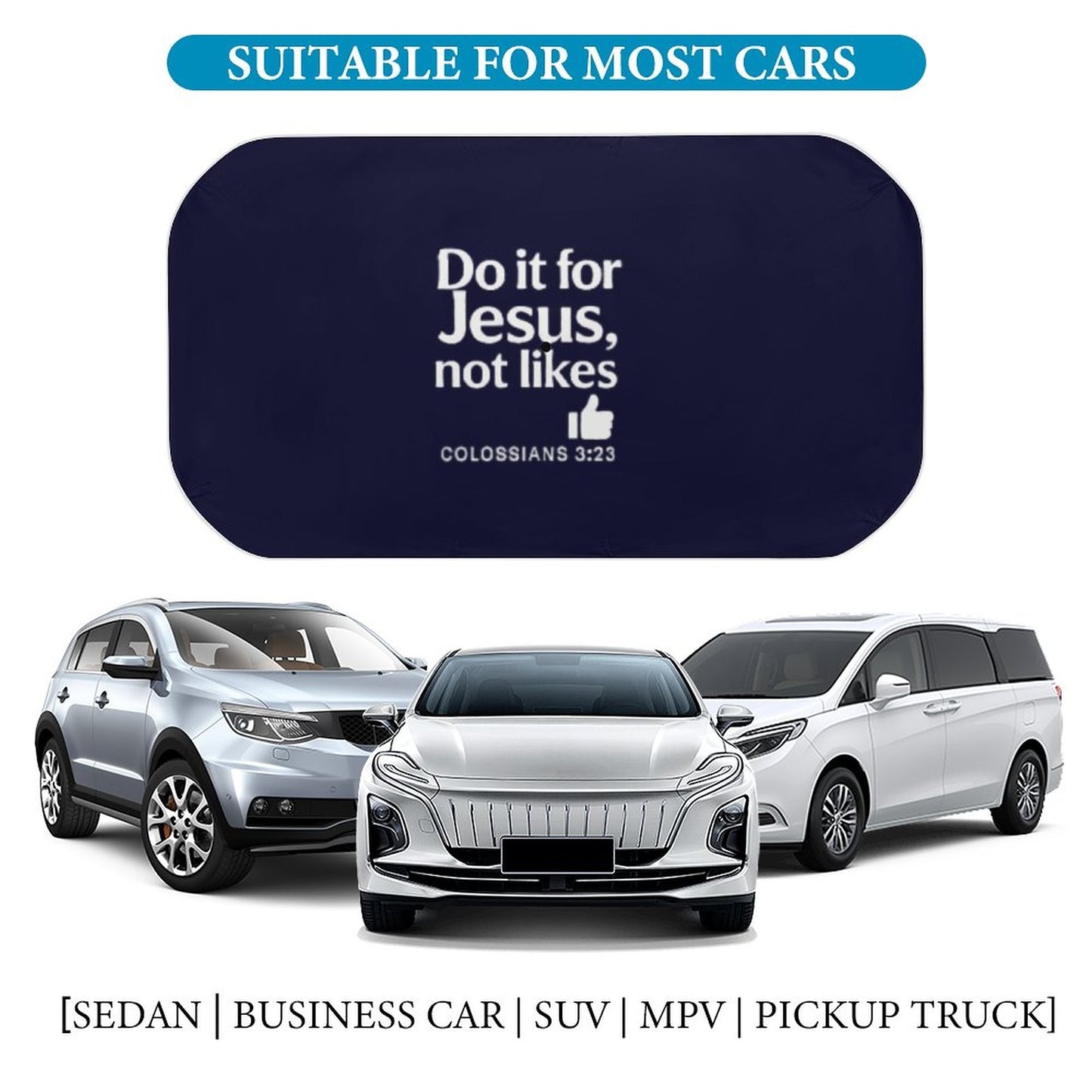 Do It For Him Christian Car Sunshade Umbrella - ClaimedbyGodDesigns