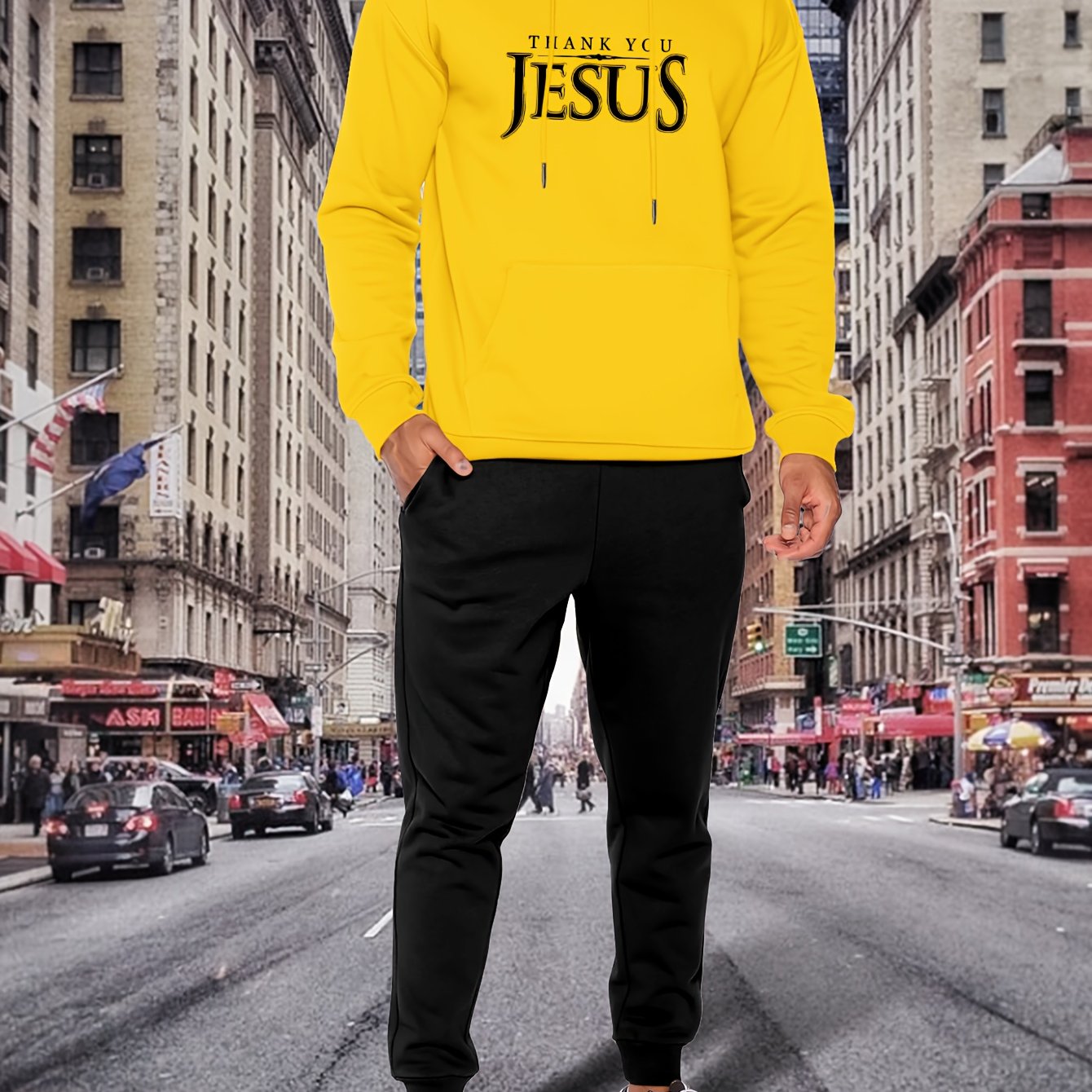 Thank You JESUS Men's Christian Casual Outfit claimedbygoddesigns