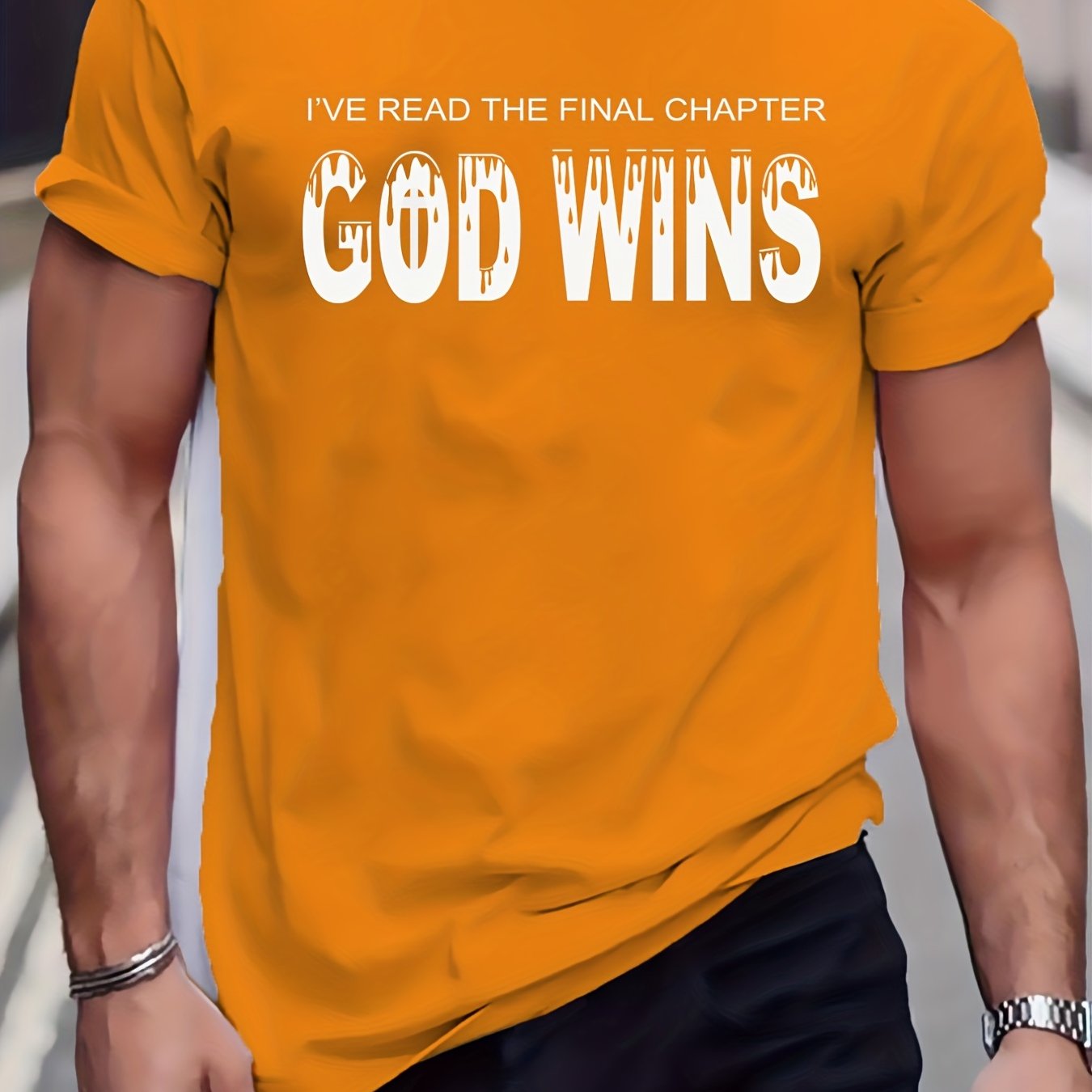 God Wins Men's Christian T-shirt claimedbygoddesigns